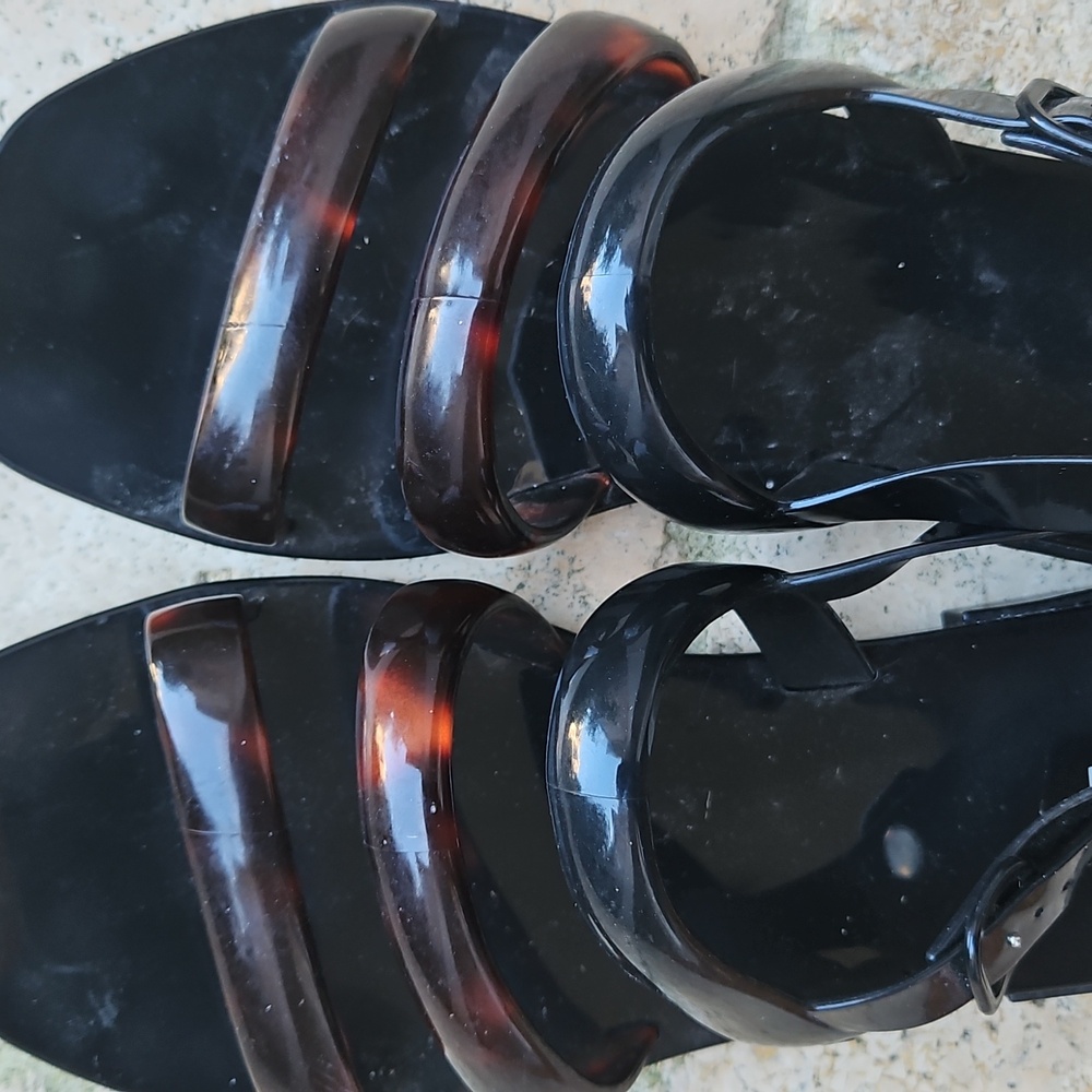 Melissa Tortoise Shell Jelly Sandals Size 9 - Picture 2 of 3